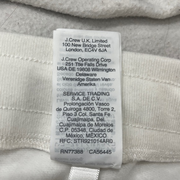 J. Crew Joggers white with stars Pocket zippers size S - Picture 10 of 12
